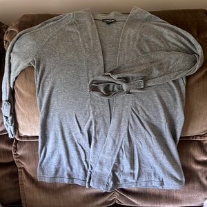 Gray Express 3/4 sleeve open cardigan size S